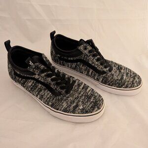 Vans Men's Ward Skate Shoes Size 9.5 Slip on Woven Gray Black
